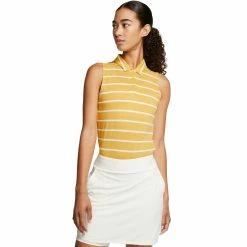 Nike Golf Nike Dri-FIT Striped Sleeveless Womens Golf Polo