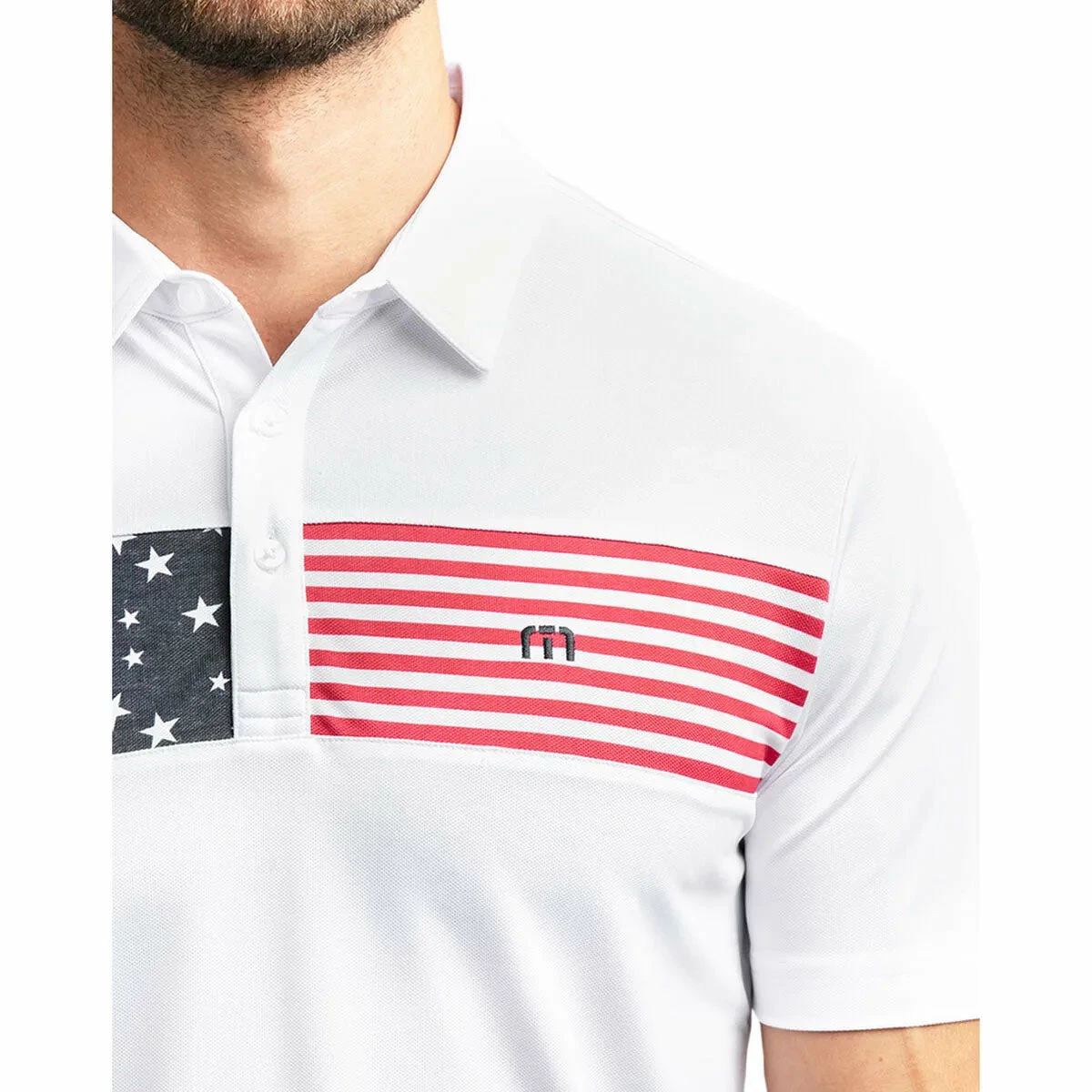 TravisMathew Sea To Sea White Mens Golf Polo - Image 3