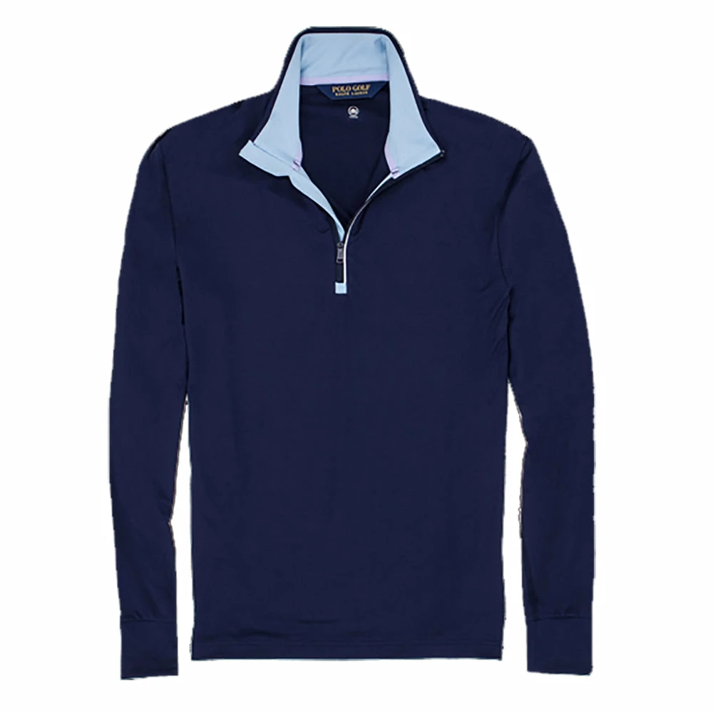 Polo Ralph Lauren Polo Golf Lightweight Performance Interlock French Navy Mens Golf Half Zip
