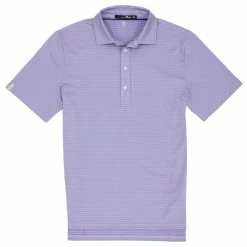 Polo Ralph Lauren RLX Classic Feed Stripe Avenue Purple Mens Golf Polo