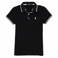 Polo Ralph Lauren Polo Golf Performance Pique Val Black Womens Golf Polo