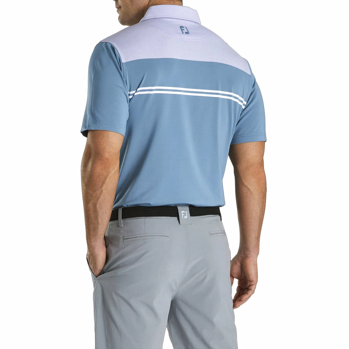FootJoy Heather Color Block Lisle Mens Golf Polo - Image 2