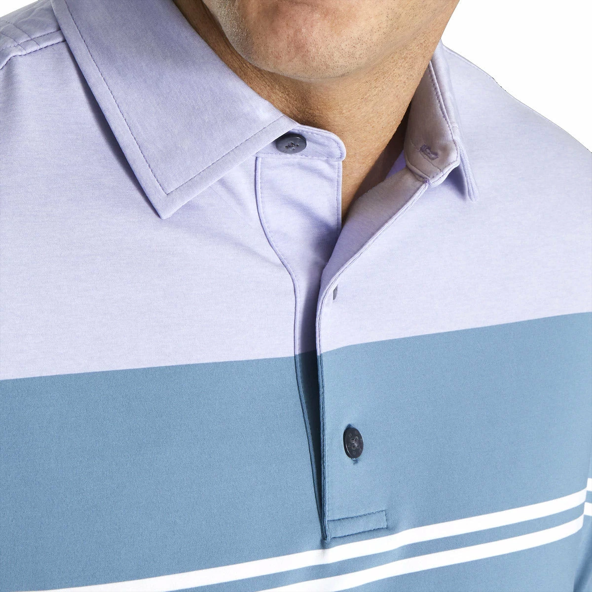 FootJoy Heather Color Block Lisle Mens Golf Polo - Image 3