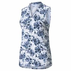 PUMA Golf Puma Cloudspun Floral Tie Dye Womens Golf Polo