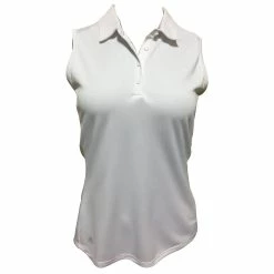 Adidas Golf Adidas Advantage White Womens Sleeveless Golf Polo