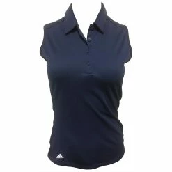 Adidas Golf Adidas Advantage Night Indigo Womens Sleeveless Golf Polo