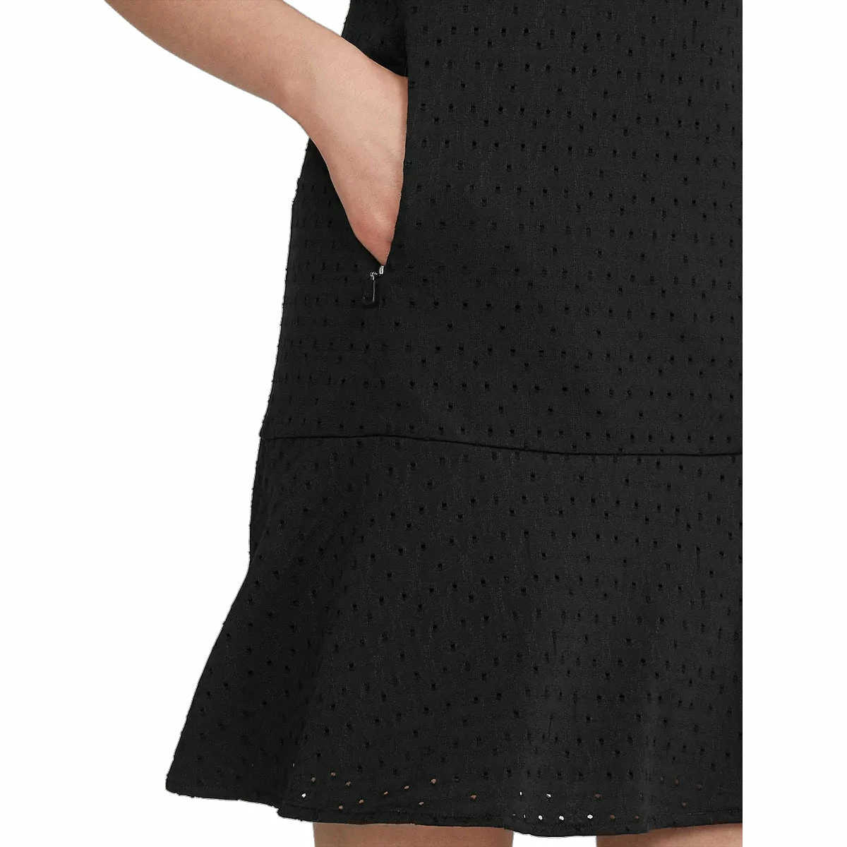Polo Ralph Lauren RLX Ralph Lauren V-Neck Eyelet Knit Polo Black Womens Golf Dress - Image 2
