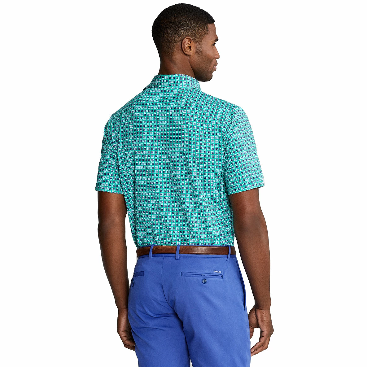 Polo Ralph Lauren Polo Golf Ralph Lauren Printed Pima Jersey Artsy Green Mens Golf Polo - Image 2