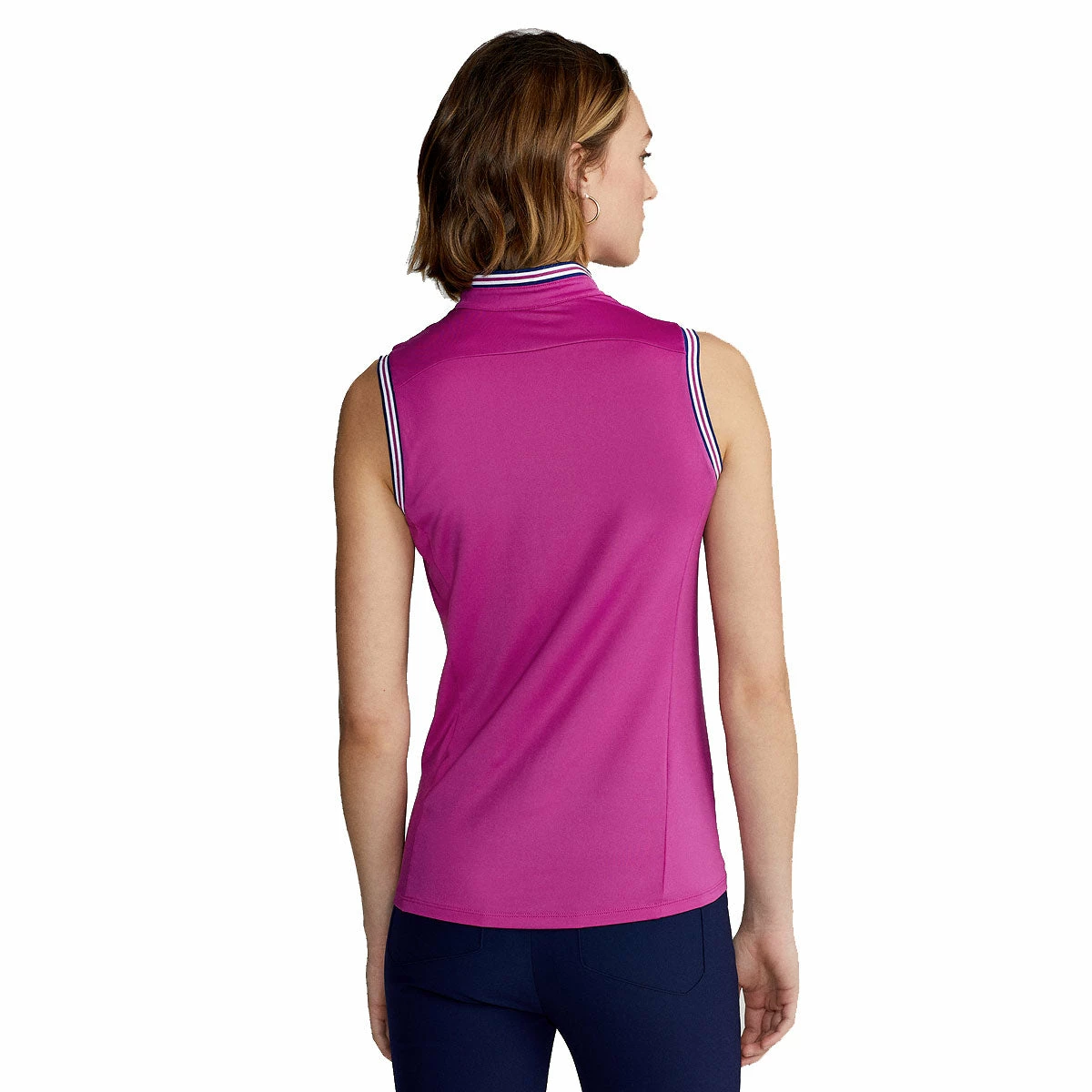 Polo Ralph Lauren RLX Ralph Lauren Mesh Mix Bright Pink Womens Sleeveless Golf Polo - Image 2