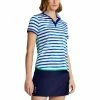 Polo Ralph Lauren Polo Golf Ralph Lauren Performance Blue Art Stripe Womens Golf Polo