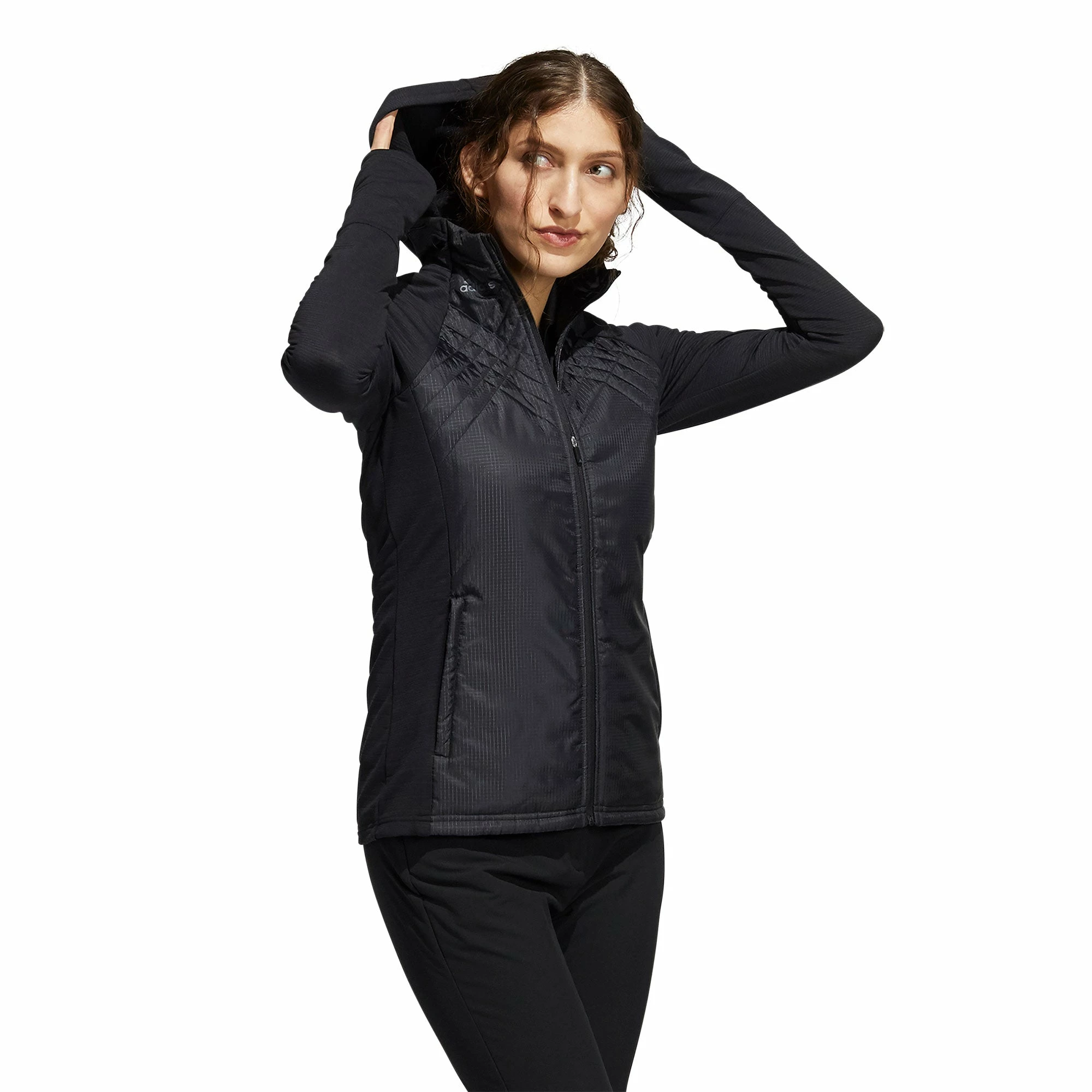 Adidas Golf Adidas Hybrid Quilted Black Womens Golf Jacket - Image 3