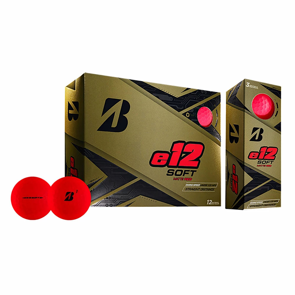 Bridgestone E12 SOFT Red Golf Balls - Dozen